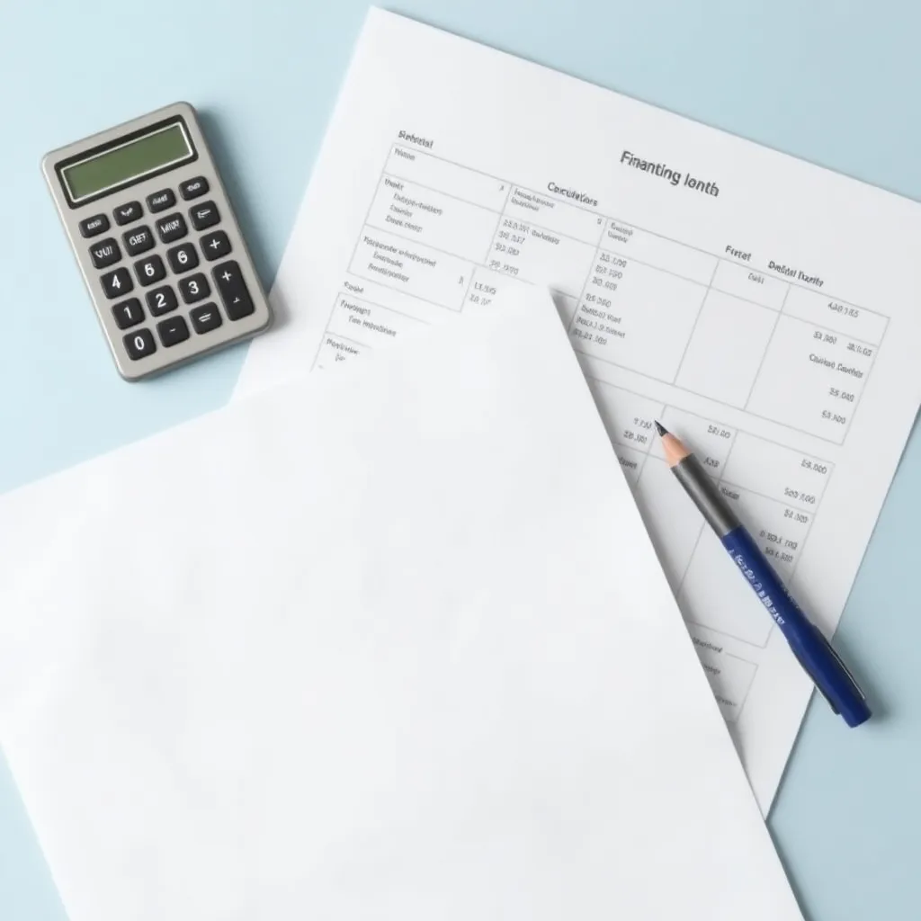 Een financiële gezondheidscontrole met documenten en een rekenmachine