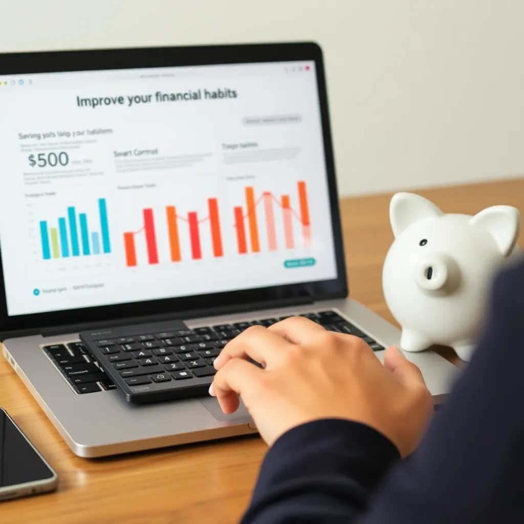 Persoon die spaardoel calculator gebruikt op laptop